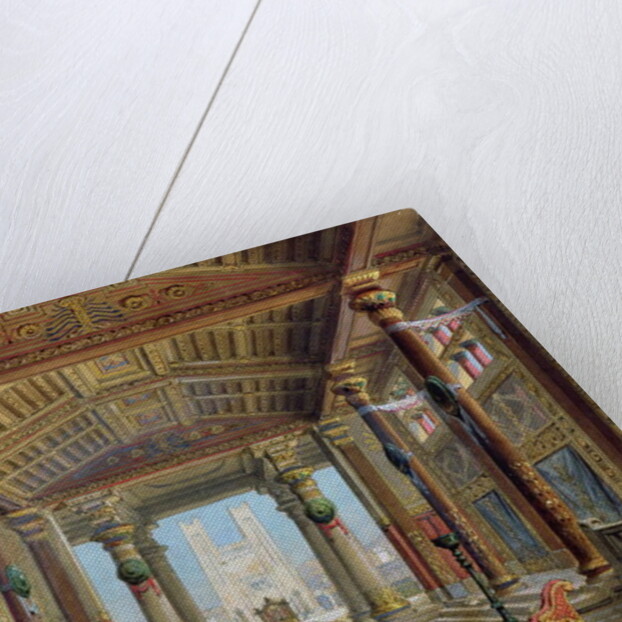 Set design for 'Athalie' by Jean Racine performed at the Comedie Francaise, 28th April 1892 by Philippe Marie Chaperon