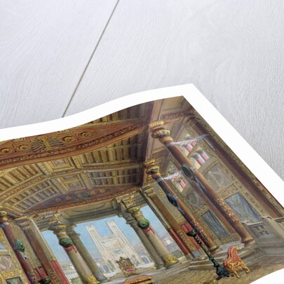 Set design for 'Athalie' by Jean Racine performed at the Comedie Francaise, 28th April 1892 by Philippe Marie Chaperon