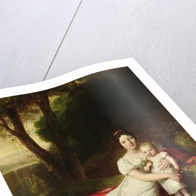 Hortense Eugenie de Beauharnais, Queen of Holland, with her son Charles Louis Napoleon Bonaparte, the future Napoleon III by Baron Antoine Jean Gros