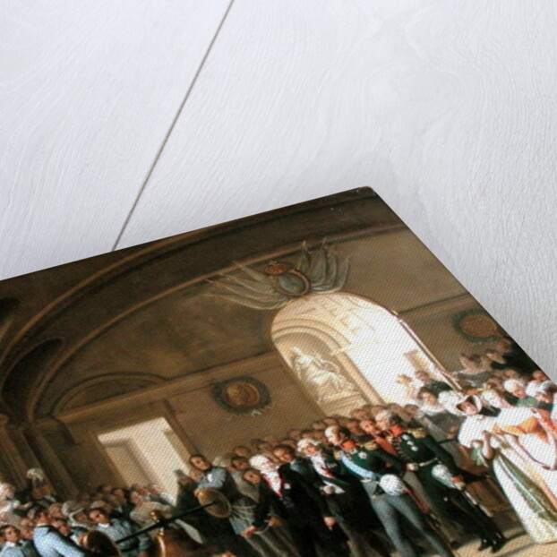 Tsar Alexander I visiting the Paris Hotel de La Monnaie on 25th May 1814, 1844 by Edouard Pingret