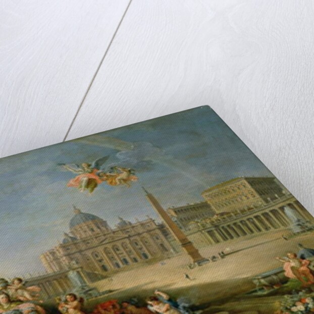 Piazza San Pietro, Rome with an allegory of the Triumph of the Papacy, 1757 by Giovanni Paolo Pannini or Panini