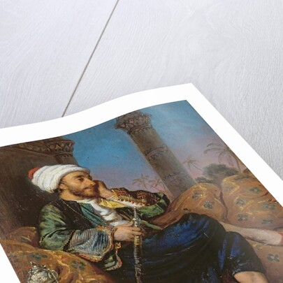 An Egyptian Man Smoking a Hookah by Louis Leopold Boilly