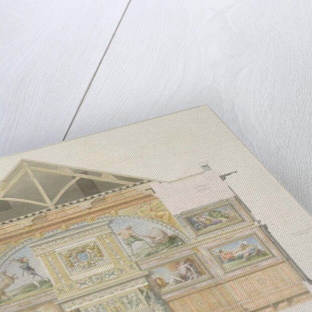 Ms 1014 Elevation of the ballroom at Fontainebleau, plate from an album by Charles Percier