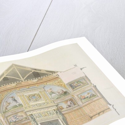 Ms 1014 Elevation of the ballroom at Fontainebleau, plate from an album by Charles Percier