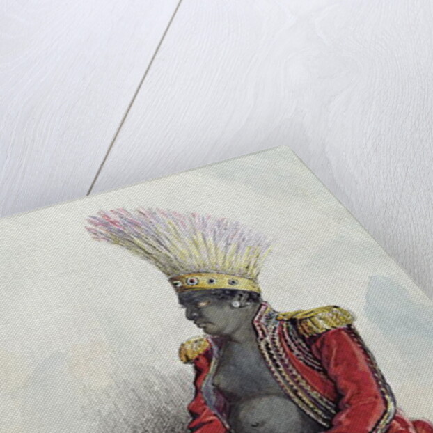 King Temoana on the island of Nuka-Hiva dressed in the uniform of a French colonel, c.1841-48 by Maximilien Radiguet