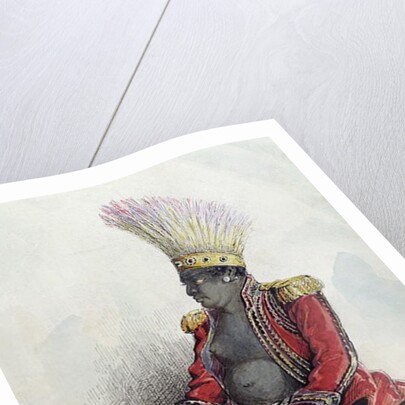 King Temoana on the island of Nuka-Hiva dressed in the uniform of a French colonel, c.1841-48 by Maximilien Radiguet