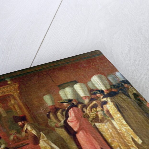 Audience of Charles Gravier, Comte de Vergennes, with the Sultan Osman III in Constantinople, 1755 by Antoine Favray