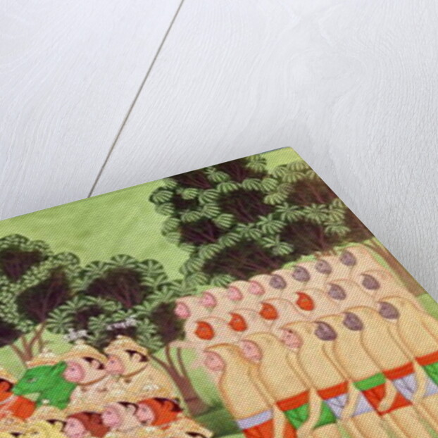 Lakshmana Consulting the Heads of the Monkey Armies by Indian School