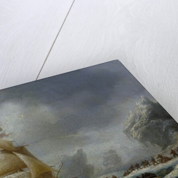 The Ship of Jules Dumont d'Urville Stuck in an Ice Floe in Antarctica by Ambroise-Louis Garneray