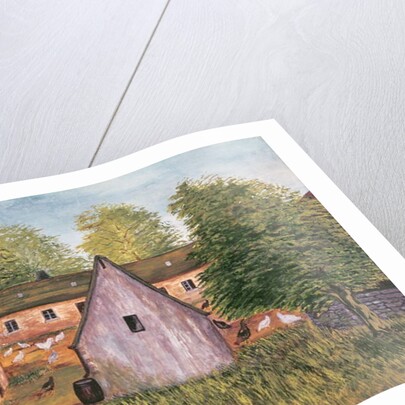 Farm and Farmyard in France, late 19th century (w/c on paper0 by French School