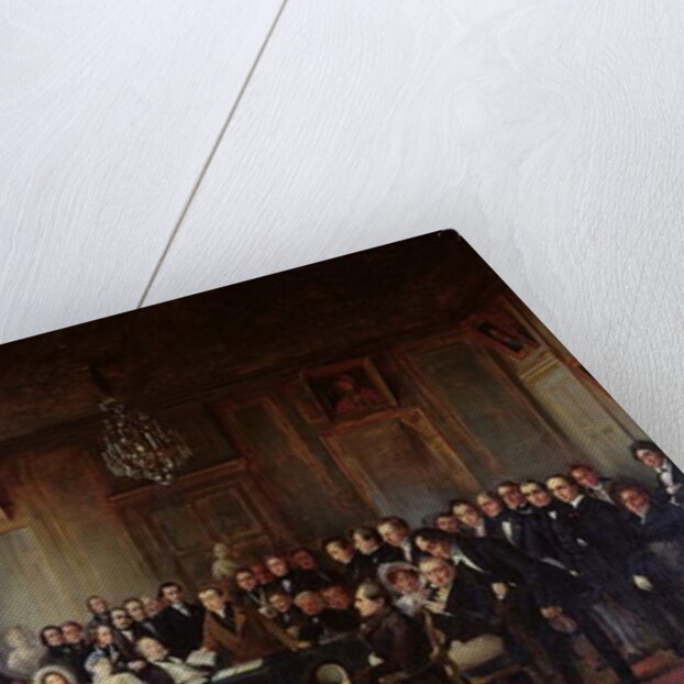 Francois Andrieux Reading his Tragedy 'Junius Brutus' in the Foyer of the Comedie Francaise, 26th May 1828, 1847 by Francois Joseph Heim