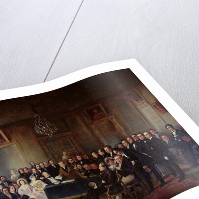 Francois Andrieux Reading his Tragedy 'Junius Brutus' in the Foyer of the Comedie Francaise, 26th May 1828, 1847 by Francois Joseph Heim