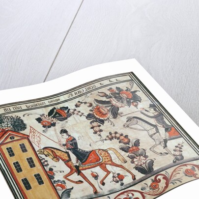 The flight of Napoleon, 1808 by Swedish School