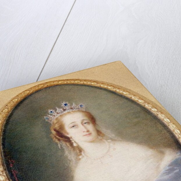 Portrait miniature of the Empress Eugenie, 1860 by Pierre Paul Emmanuel de Pommayrac
