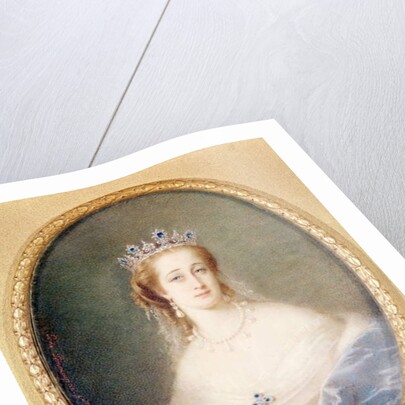 Portrait miniature of the Empress Eugenie, 1860 by Pierre Paul Emmanuel de Pommayrac