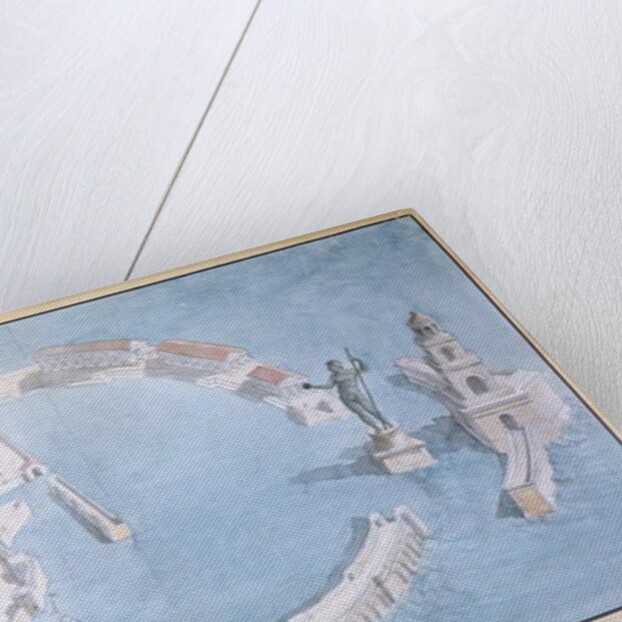 Reconstruction of the Roman port of Ostia, c.1850 by Andre Lenoir