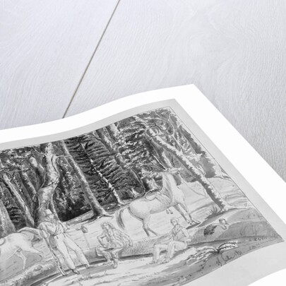 Travellers with an Indian Guide in the Forest of Saginaw, 1831 by Gustave de Beaumont