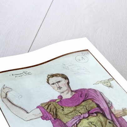 Costume design for Julius Caesar from 'La Mort de Pompee' by Corneille, 1906 by Desire Chaineux