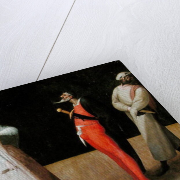 The Compagnia dei Comici Gelosi with Isabella Andreini depicted giving a performance in Paris by Hieronymus Francken