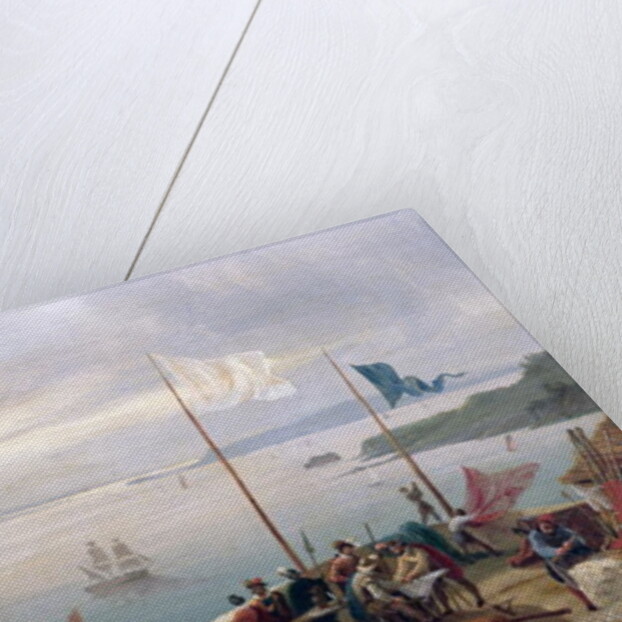 Foundation of the city of Quebec by Samuel de Champlain in 1608, 1848 by Ambroise-Louis Garneray