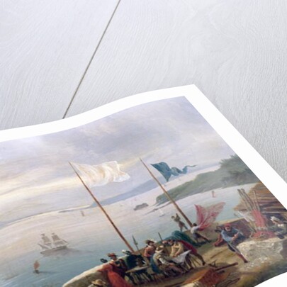 Foundation of the city of Quebec by Samuel de Champlain in 1608, 1848 by Ambroise-Louis Garneray