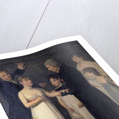 Abbe Roch-Ambroise Cucurron Sicard Teaching Children Sign Language, 1806 by Jerome Martin Langlois