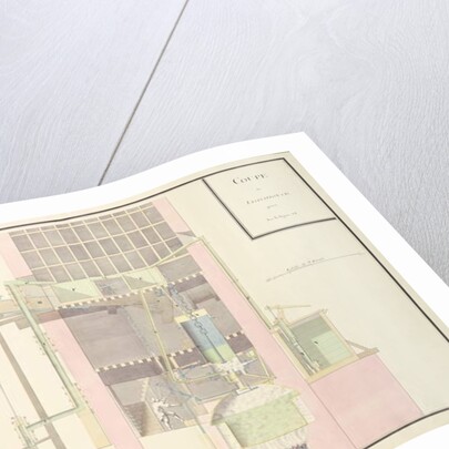 Cross-section of a steam machine to raise water from mines, c.1760 by French School