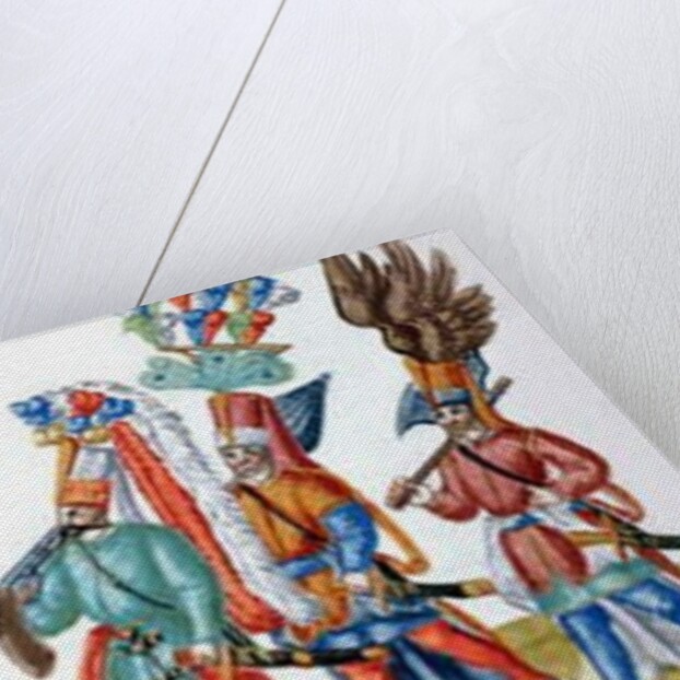 Turkish Janissaries, from a collection of illustrations relating to the court of the Ottoman Sultan, c.1600 by German School