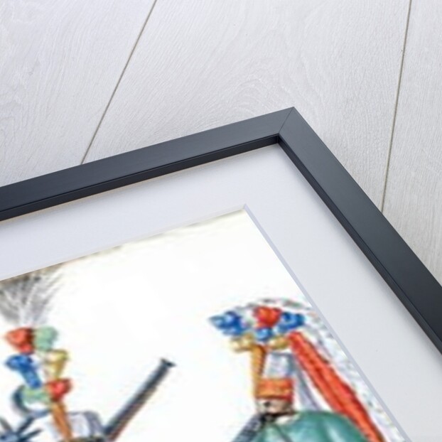 Turkish Janissaries, from a collection of illustrations relating to the court of the Ottoman Sultan, c.1600 by German School