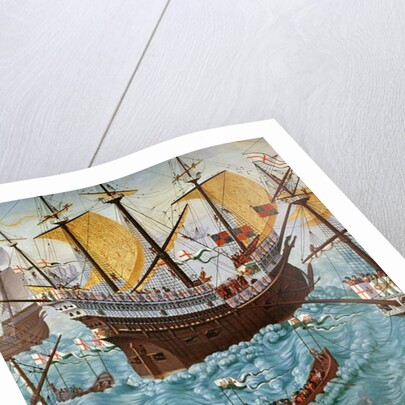 Embarkation of Henry VIII on board the Henry Grace à Dieu in 1520 by Friedrich Bouterwek