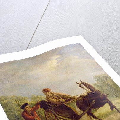 Voltaire in a cabriolet at Ferney by Jean Huber