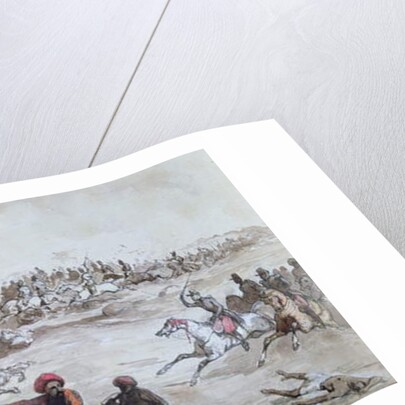 Capture of the Tribe of Abd el-Kader by Henri d'Orleans Duke of Aumale, 16th May 1843, c.1843 by Eugene Gimain