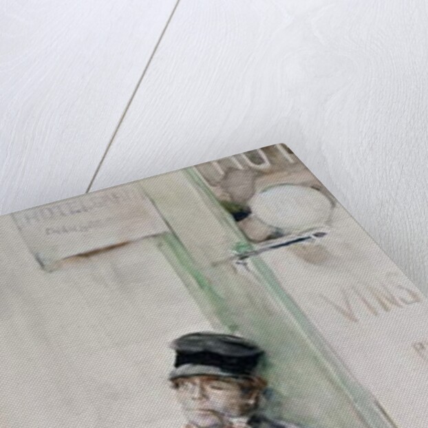 Worker in a cafe with a glass of absinthe, c.1900 by French School