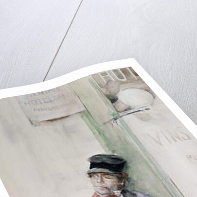 Worker in a cafe with a glass of absinthe, c.1900 by French School