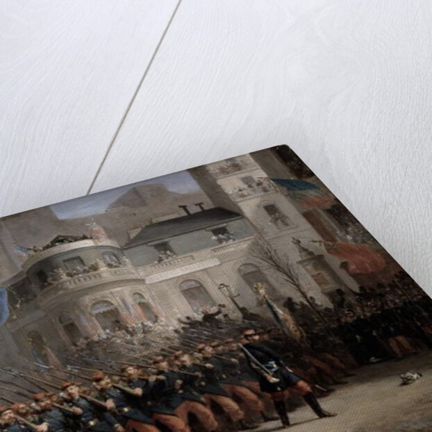 The Return of the Troops to Paris from the Crimea, Boulevard des Italiens, in front of the Hanover Pavilion, December 1855 by Emmanuel Masse