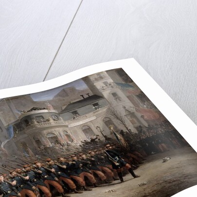 The Return of the Troops to Paris from the Crimea, Boulevard des Italiens, in front of the Hanover Pavilion, December 1855 by Emmanuel Masse