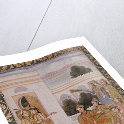 Joseph presented to the wives of Mizr by Zuleika, Potiphar's wife, episode from the popular Persian poem 'Yusuf and Zulaikha' by Jami c.1780 by School Mughal