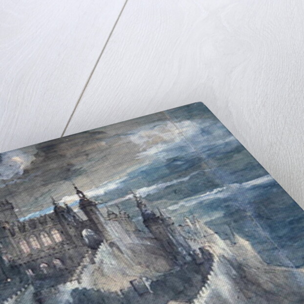 Set design for a production of Hamlet at the Comedie Francaise, 1884 by French School