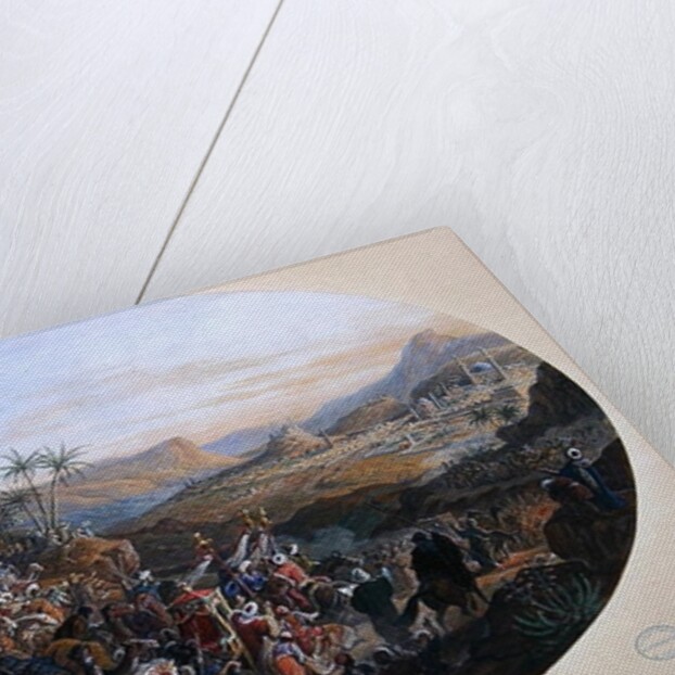 Design for a set of plates depicting The Pilgrimage to Mecca by Jean-Charles Develly