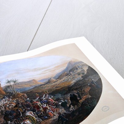 Design for a set of plates depicting The Pilgrimage to Mecca by Jean-Charles Develly