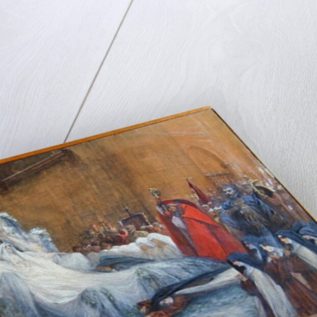 Sarah Bernhardt in the title role of Saint Teresa of Avila in the play 'La Vierge d'Avila' by Mendes, produced in 1906 by Georges Clairin