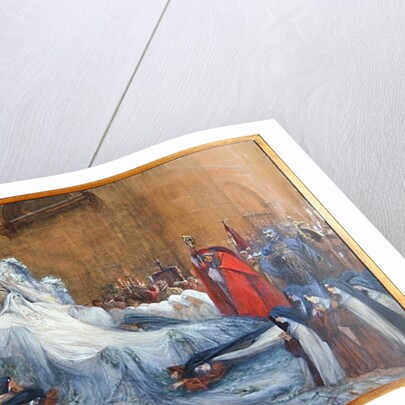 Sarah Bernhardt in the title role of Saint Teresa of Avila in the play 'La Vierge d'Avila' by Mendes, produced in 1906 by Georges Clairin