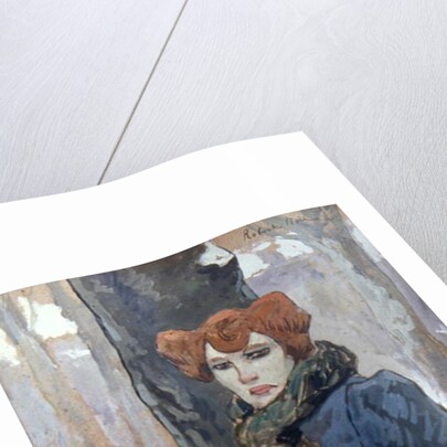 A prostitute in a forest in winter by Robert Noir