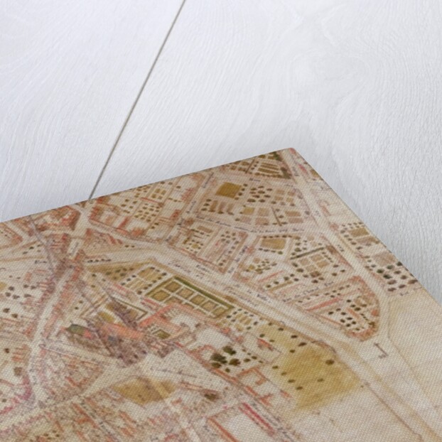 Detail of a Map of Paris showing the summit of Montagne Sainte-Genevieve, 1664 by French School