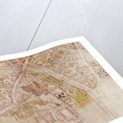 Detail of a Map of Paris showing the summit of Montagne Sainte-Genevieve, 1664 by French School