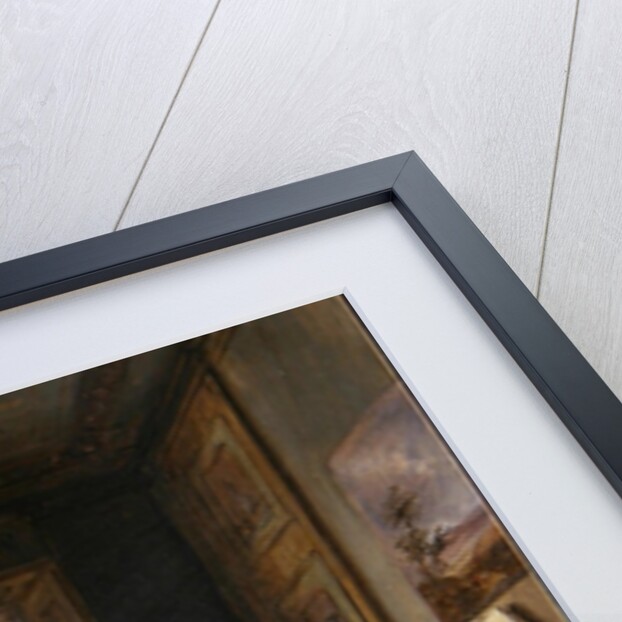 The painter Giuseppe Canella at work on a canvas in his studio, c.1830 by Carlo Canella