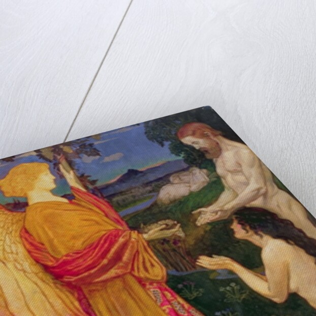 The Angel offering the fruits of the Garden of Eden to Adam and Eve by John Byam Liston Shaw