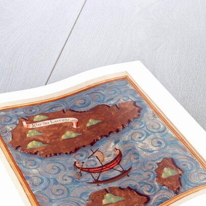 Ms 24224 Fol.20v Map of the Ladrones Islands by French School