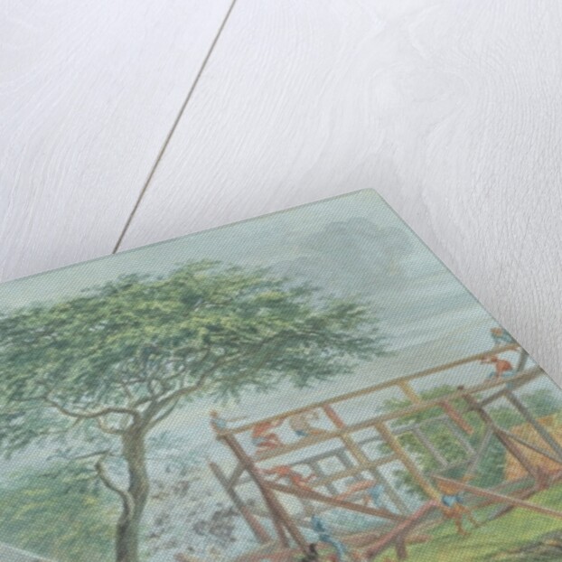 Building a house on the Ile de la Reunion, c.1810-15 by Jean-Joseph Patu de Rosemont