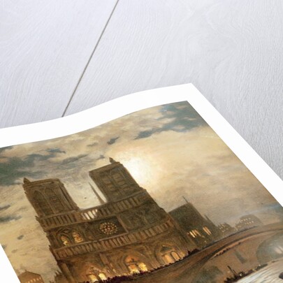 View of the West facade of the Cathedral of Notre-Dame, Paris, c.1840 by French School